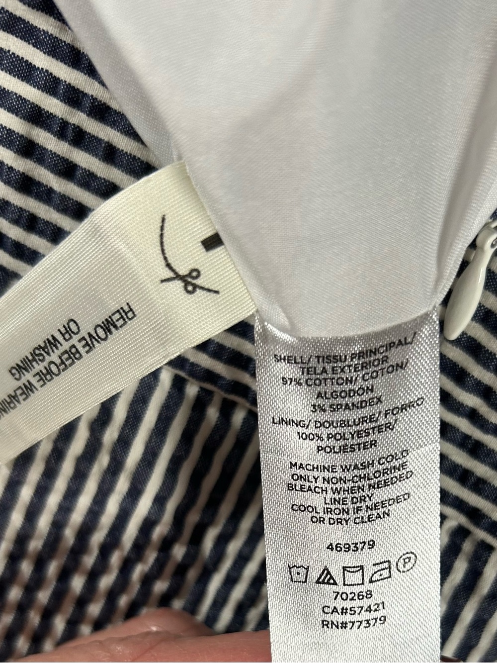 Ann Taylor Striped Tie-Waist Midi Skirt in Gray - Picture 5 of 9
